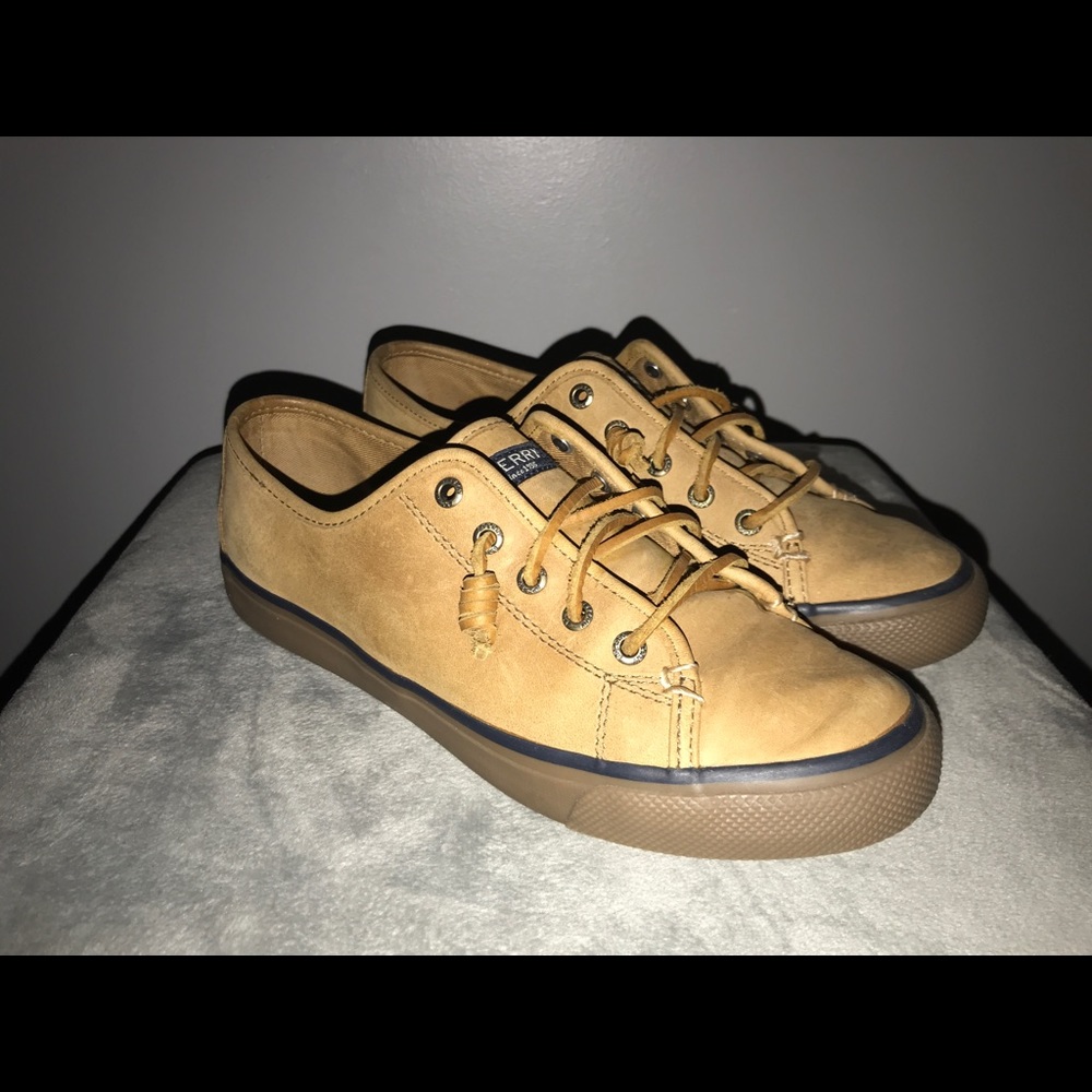 Tan Sperry Boat Shoes
